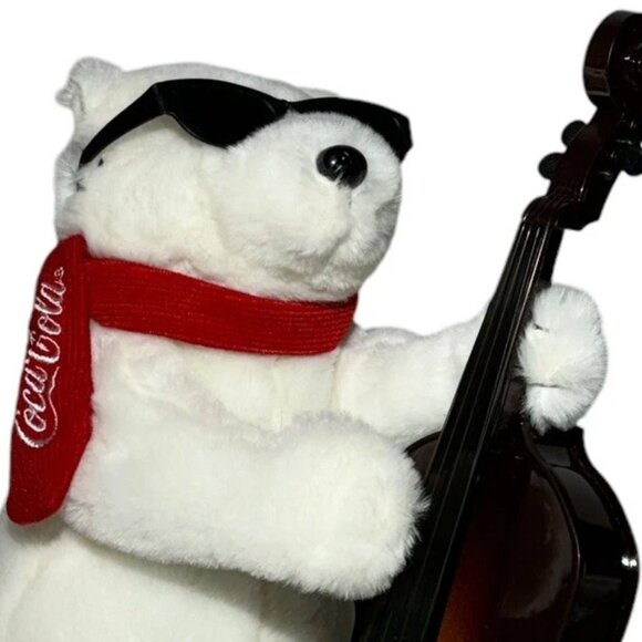 Vintage Coca-Cola Animated Jazz Polar Bear Playing 1990's Christmas Music Coke - Picture 2 of 13
